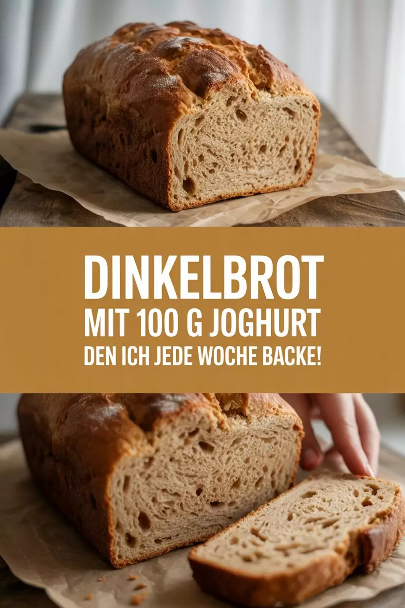 Dinkelbrot mit 100 g Joghurt den ich jede Woche backe!