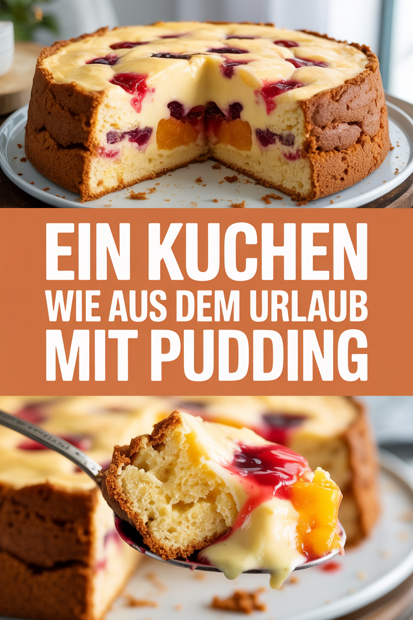 Ein Kuchen wie aus dem Urlaub mit Pudding