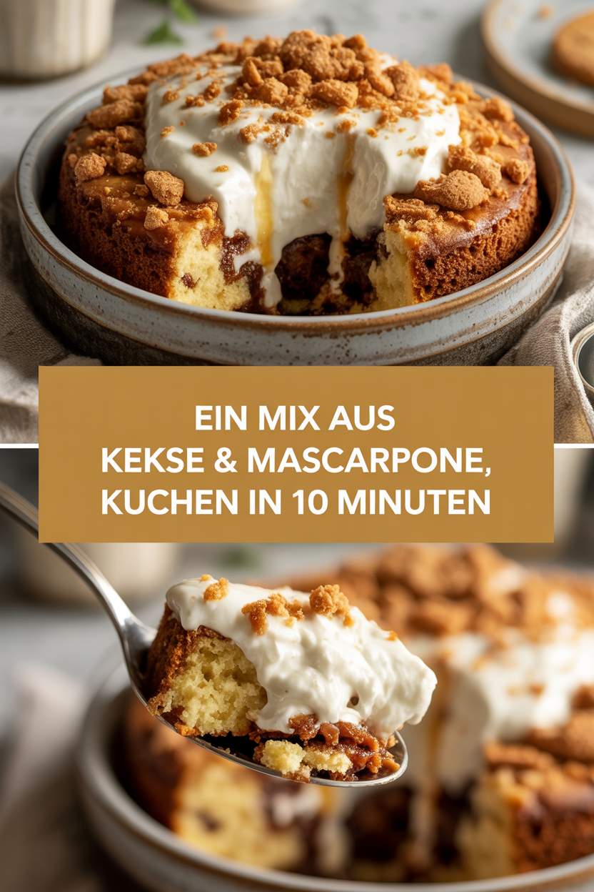 Ein mix aus Kekse & Mascarpone, Kuchen in 10 Minuten