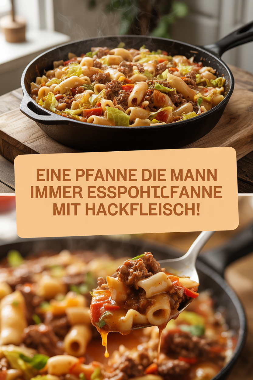 Eine Pfanne die mann immer essen konte, Spitzkohlpfanne mit Hackfleisch!
