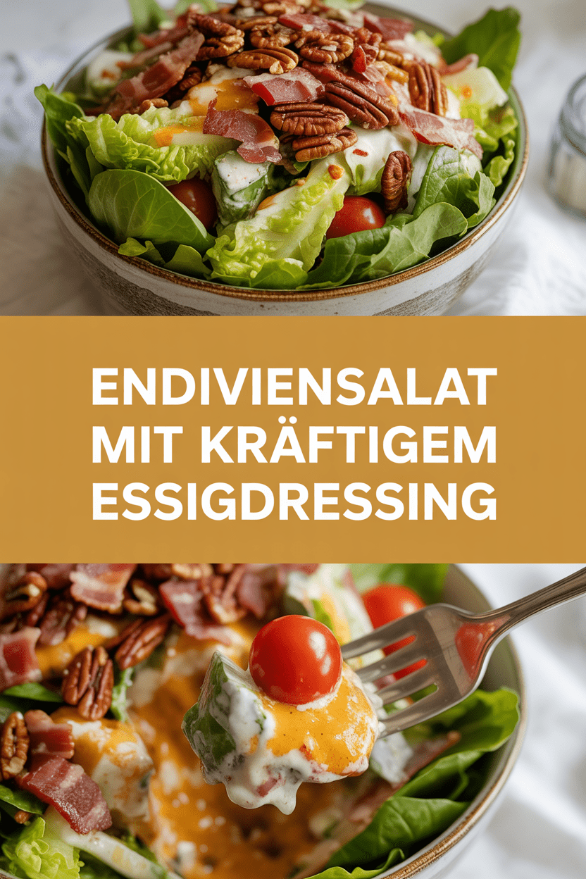 Endiviensalat mit kräftigem Essigdressing
