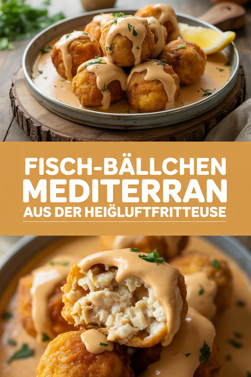Fisch-Bällchen mediterran aus der Heißluftfritteuse