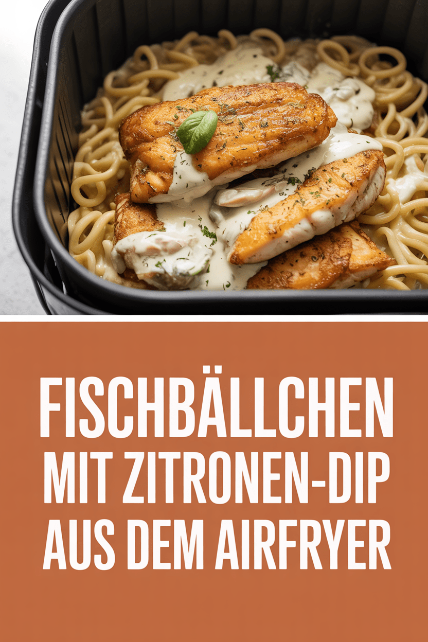 Fischbällchen mit Zitronen-Dip aus dem Airfryer