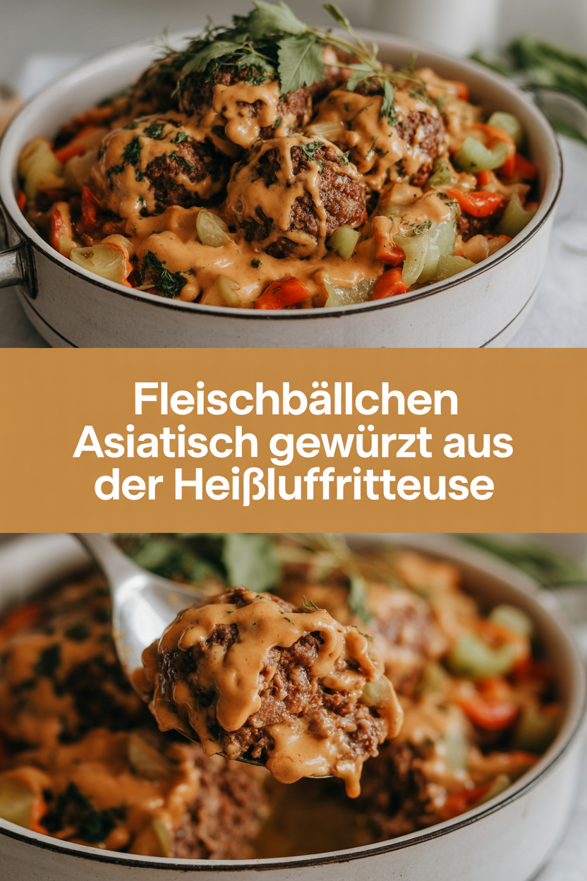 Fleischbällchen asiatisch gewürzt aus der Heißluftfritteuse