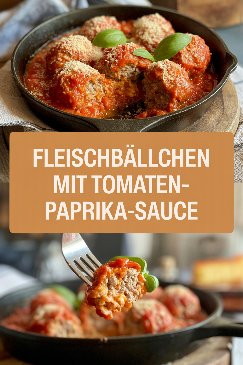 Fleischbällchen mit Tomaten-Paprika-Sauce