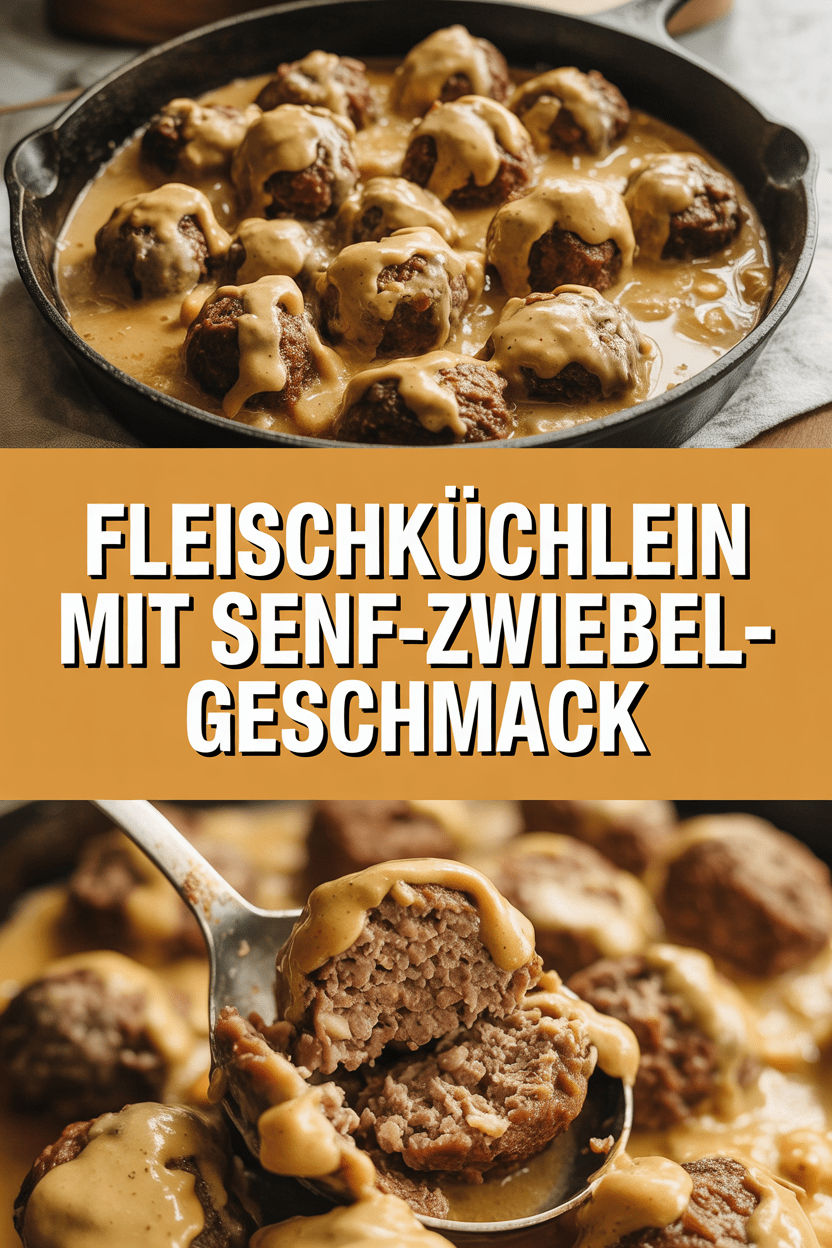 Fleischküchlein mit Senf-Zwiebel-Geschmack
