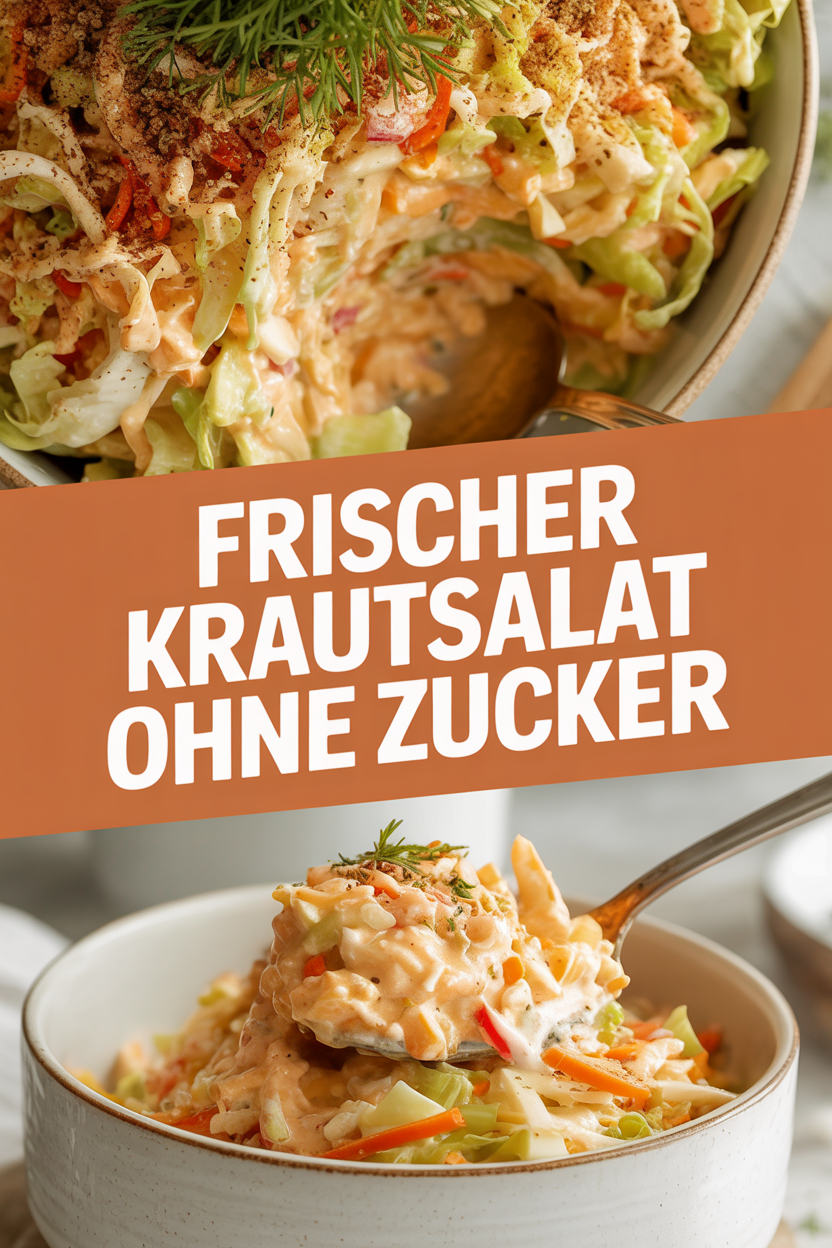 Frischer Krautsalat ohne Zucker