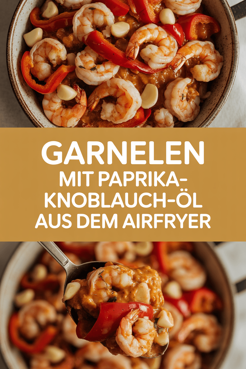 Garnelen mit Paprika-Knoblauch-Öl aus dem Airfryer