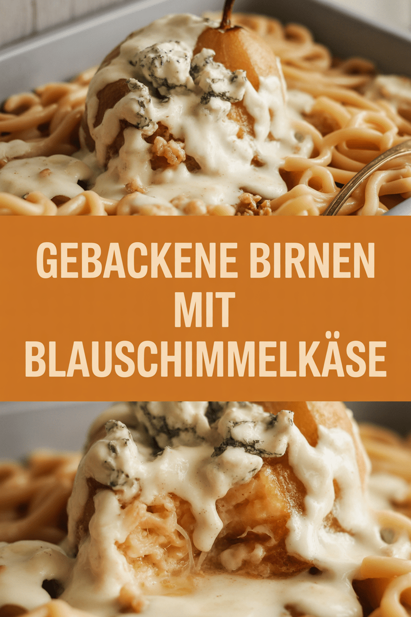 Gebackene Birnen mit Blauschimmelkäse