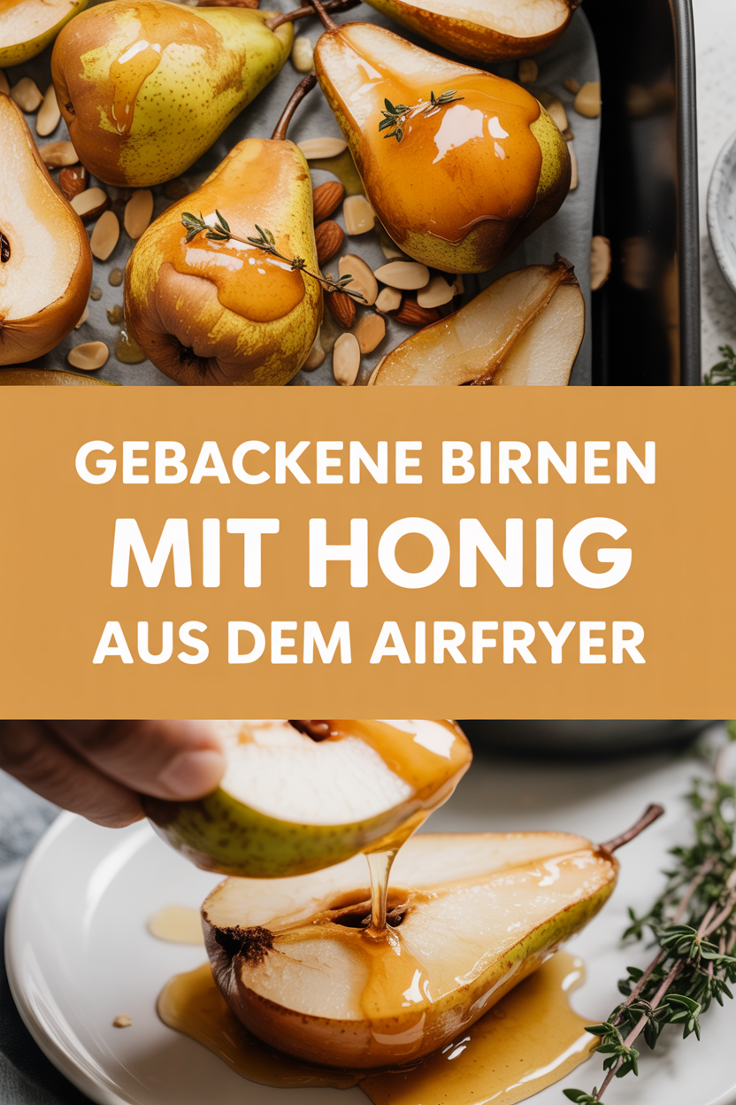 Gebackene Birnen mit Honig aus dem Airfryer