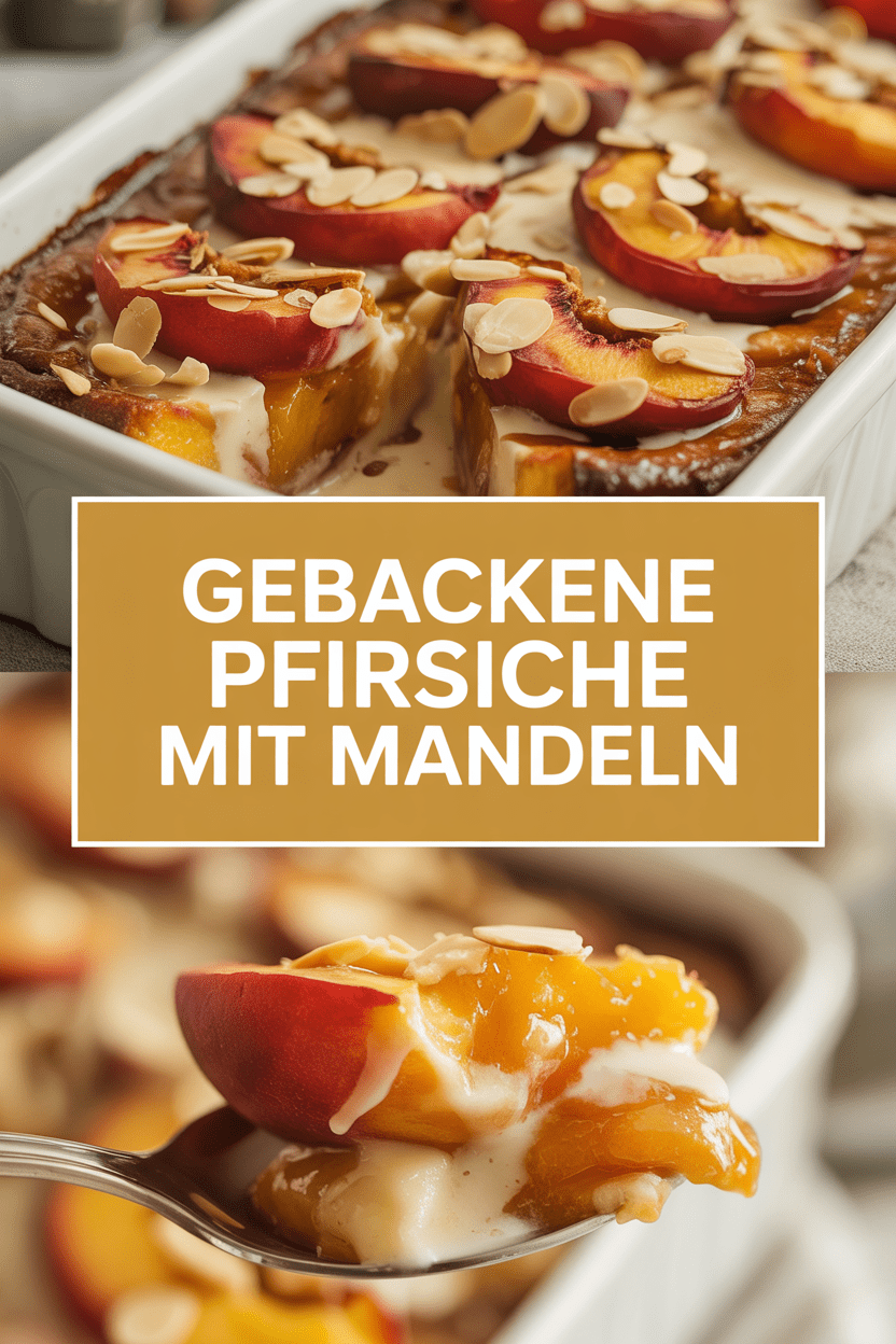 Gebackene Pfirsiche mit Mandeln