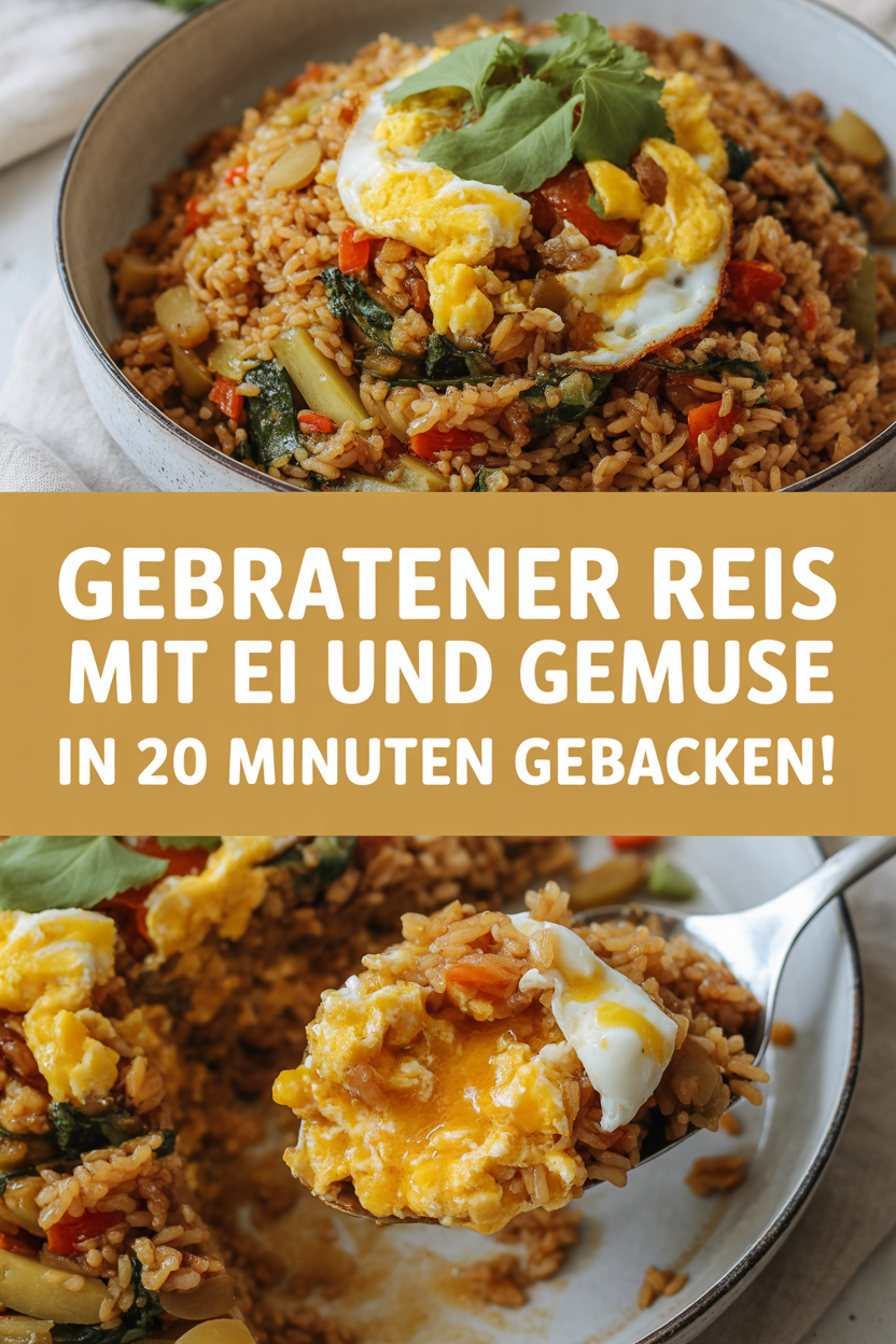 Gebratener Reis mit Ei und Gemuse in 20 Minuten gebacken!
