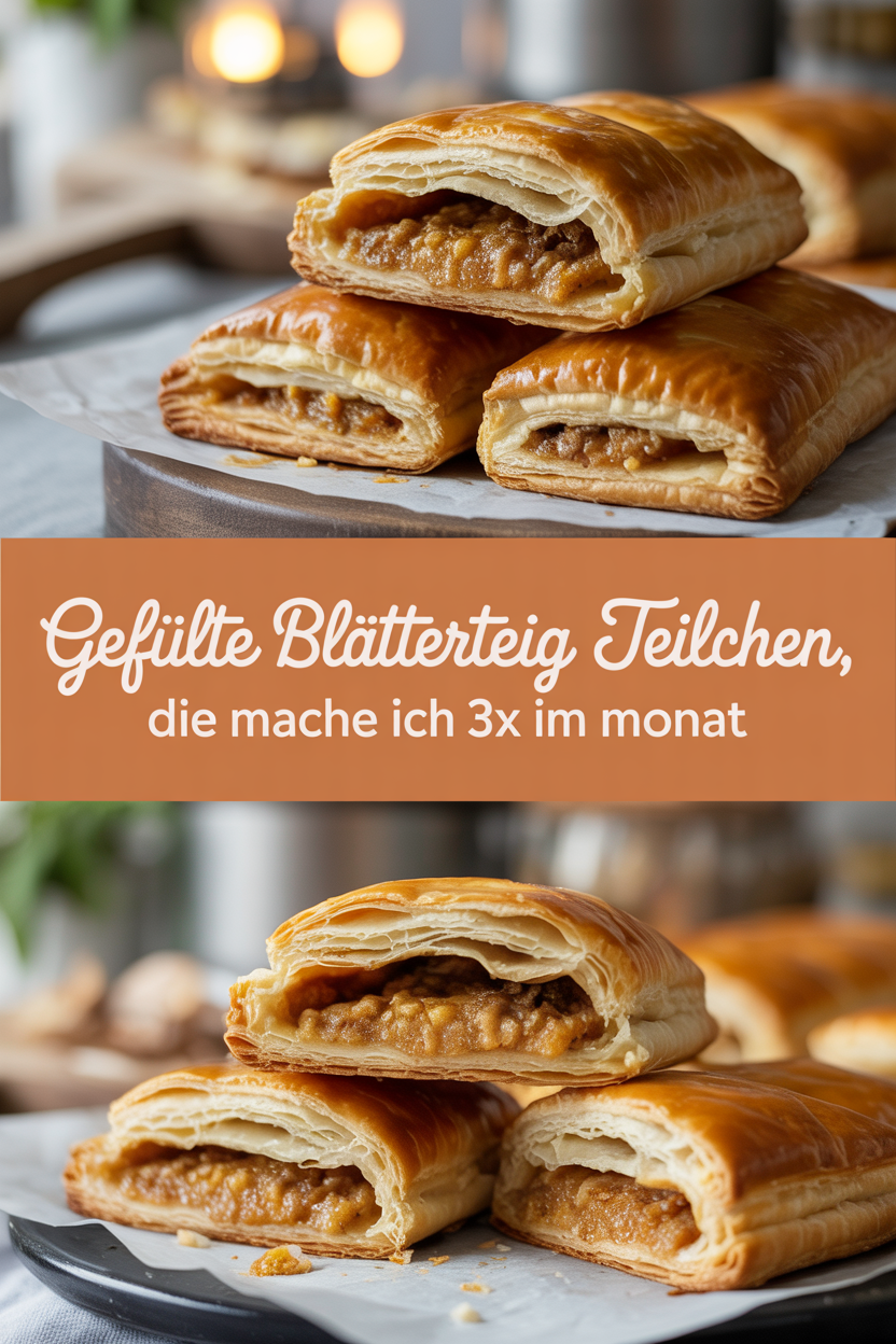 Gefüllte Blätterteig Teilchen, die mache ich 3x im Monat