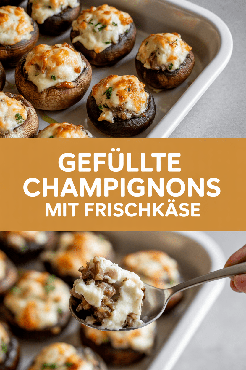 Gefüllte Champignons mit Frischkäse