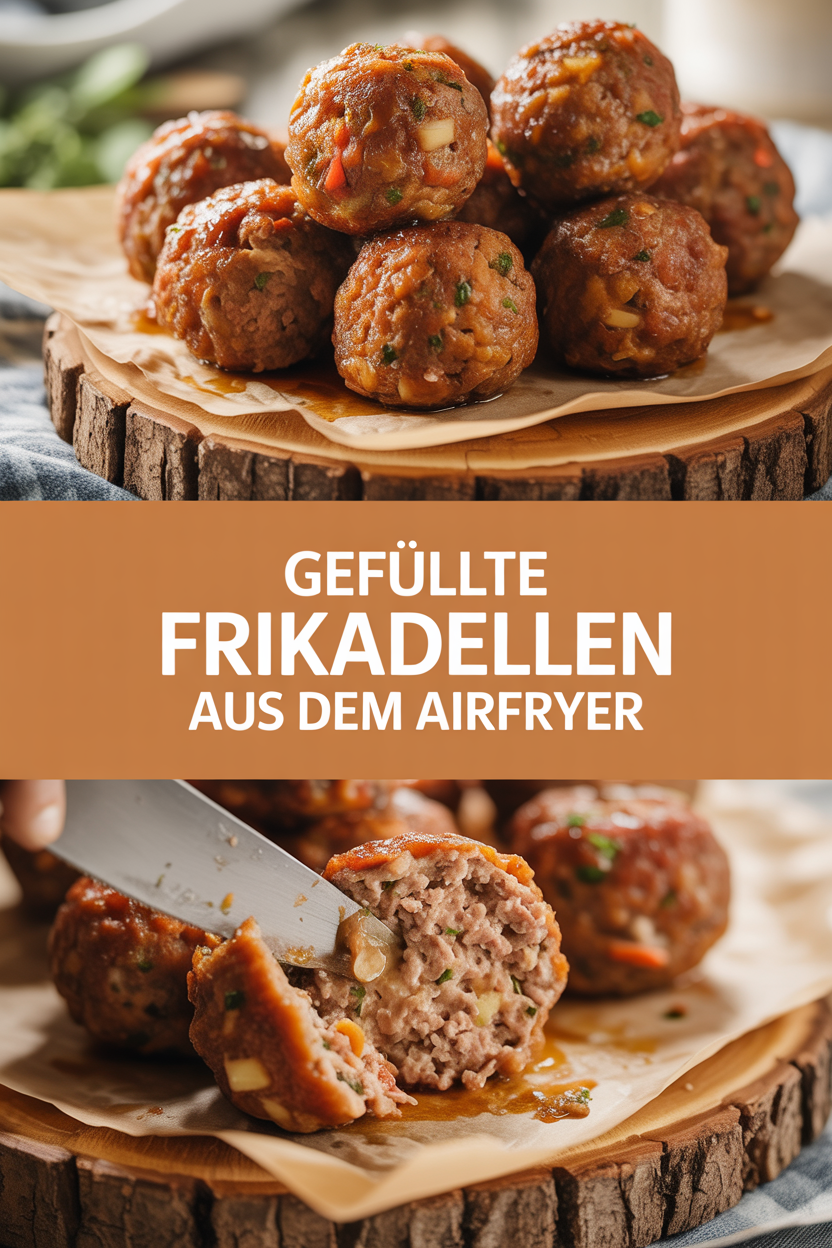 Gefüllte Frikadellen aus dem Airfryer