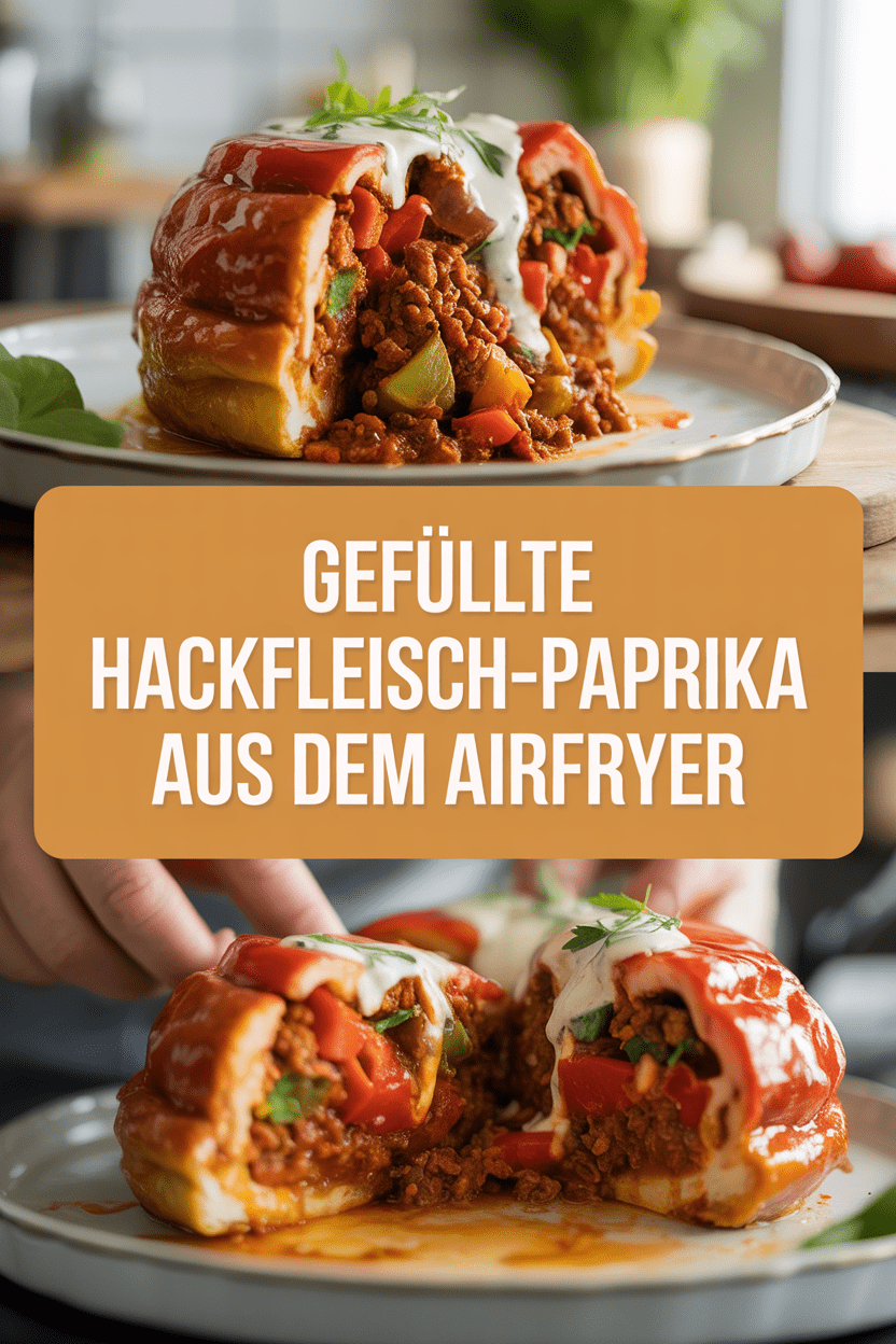 Gefüllte Hackfleisch-Paprika aus dem Airfryer