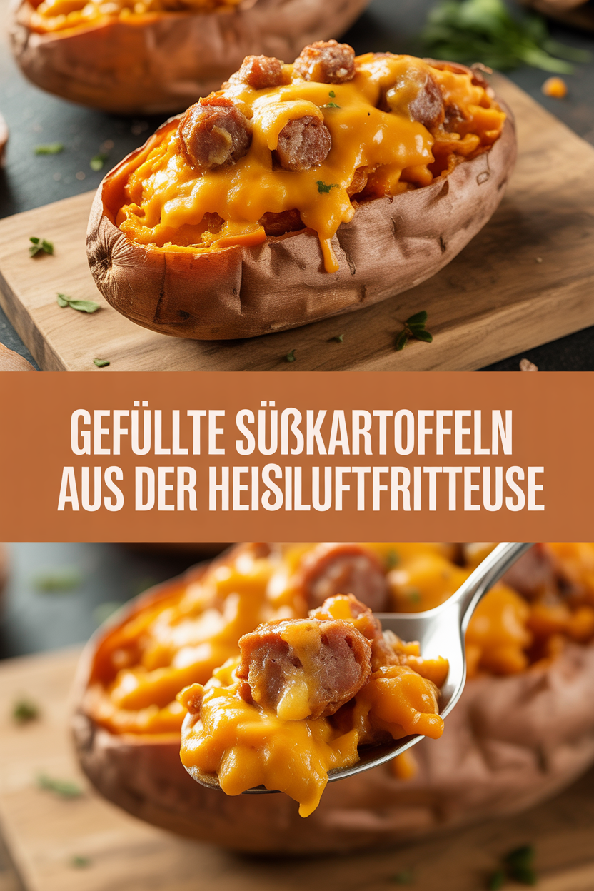 Gefüllte Süßkartoffeln aus der Heißluftfritteuse
