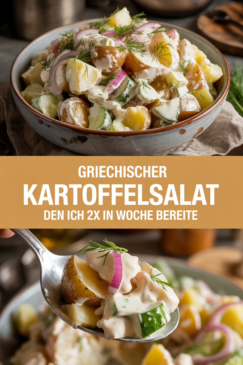 Griechischer Kartoffelsalat den ich 2x in Woche bereite