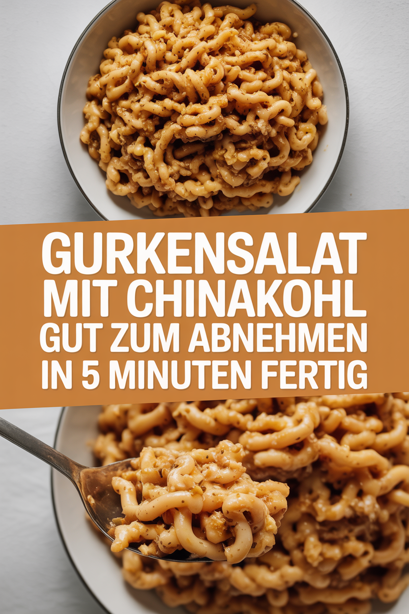 Gurkensalat mit Chinakohl gut zum Abnehmen in 5 Minuten fertig