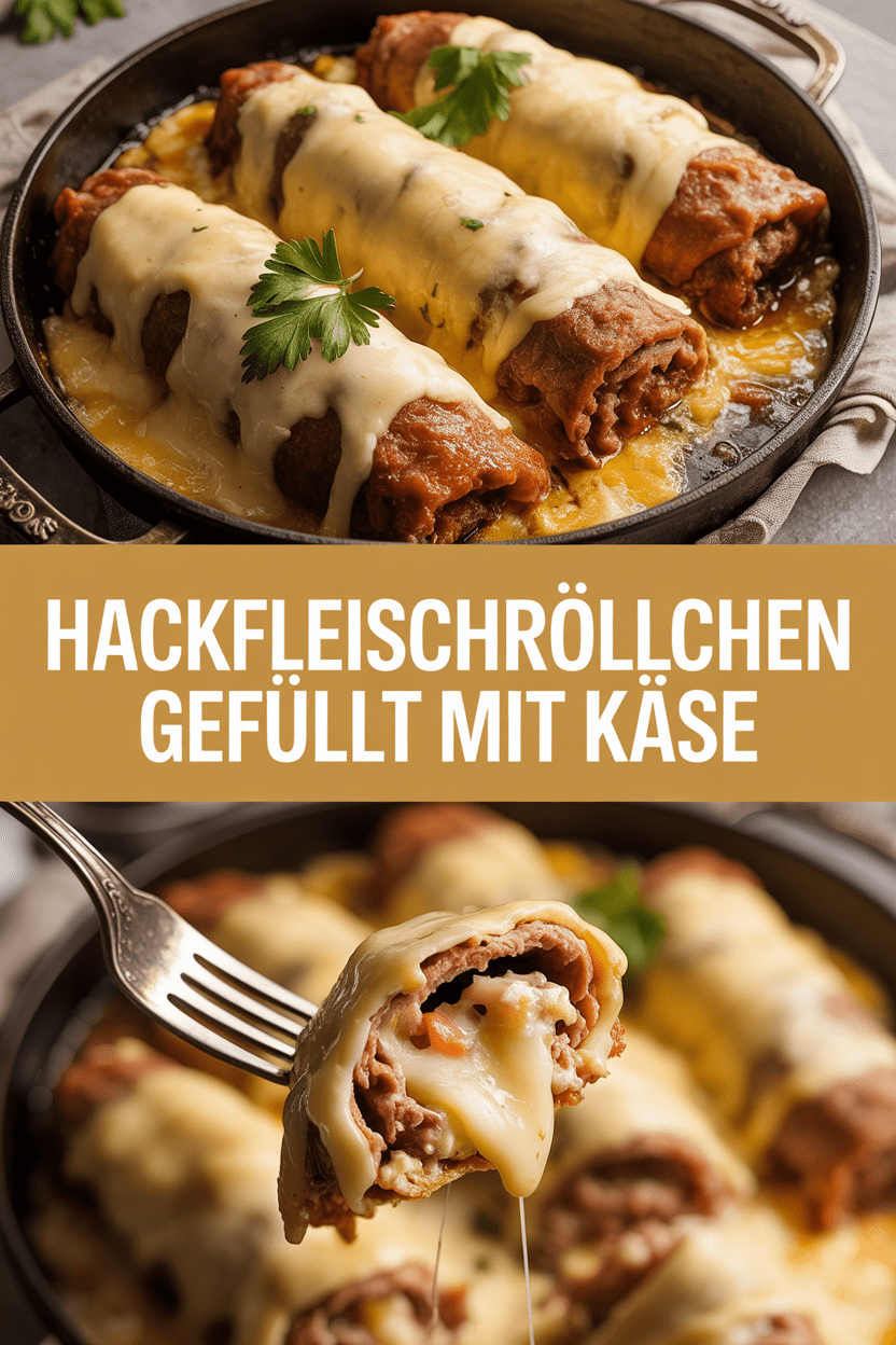 Hackfleischröllchen gefüllt mit Käse