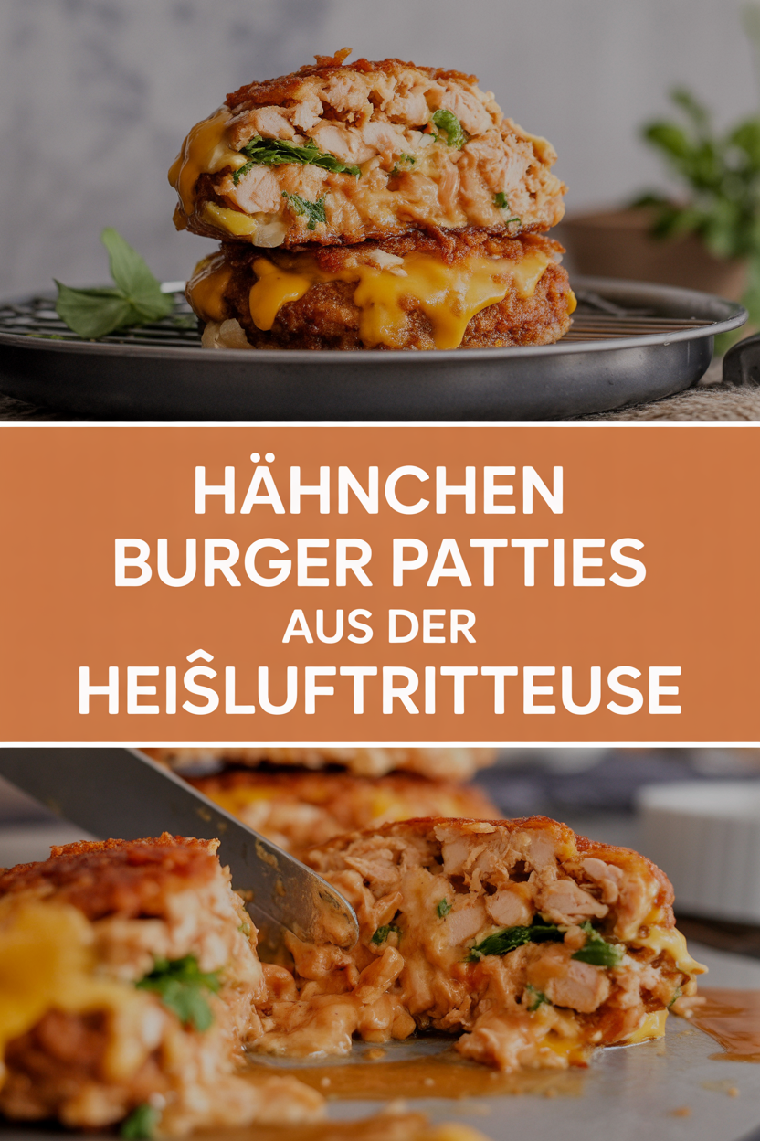 Hähnchen Burger Patties aus der Heißluftfritteuse