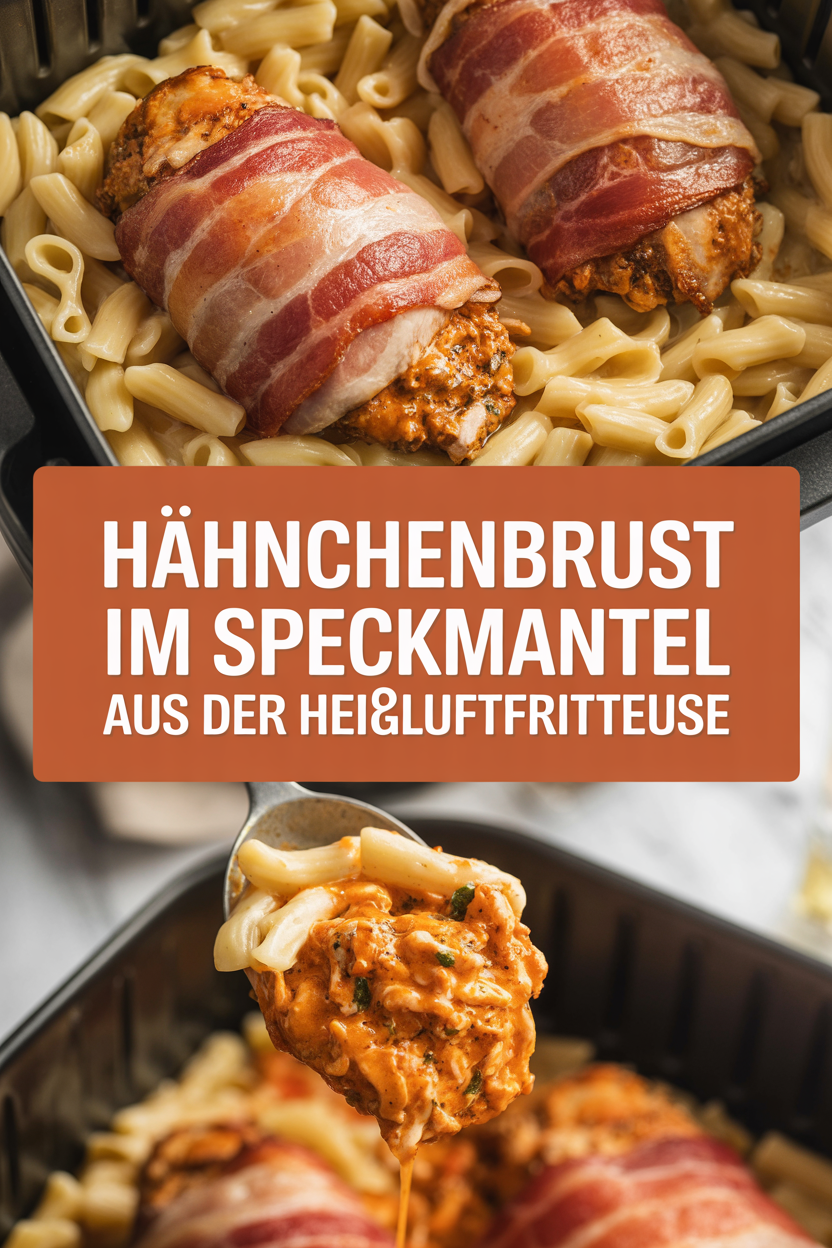 Hähnchenbrust im Speckmantel aus der Heißluftfritteuse
