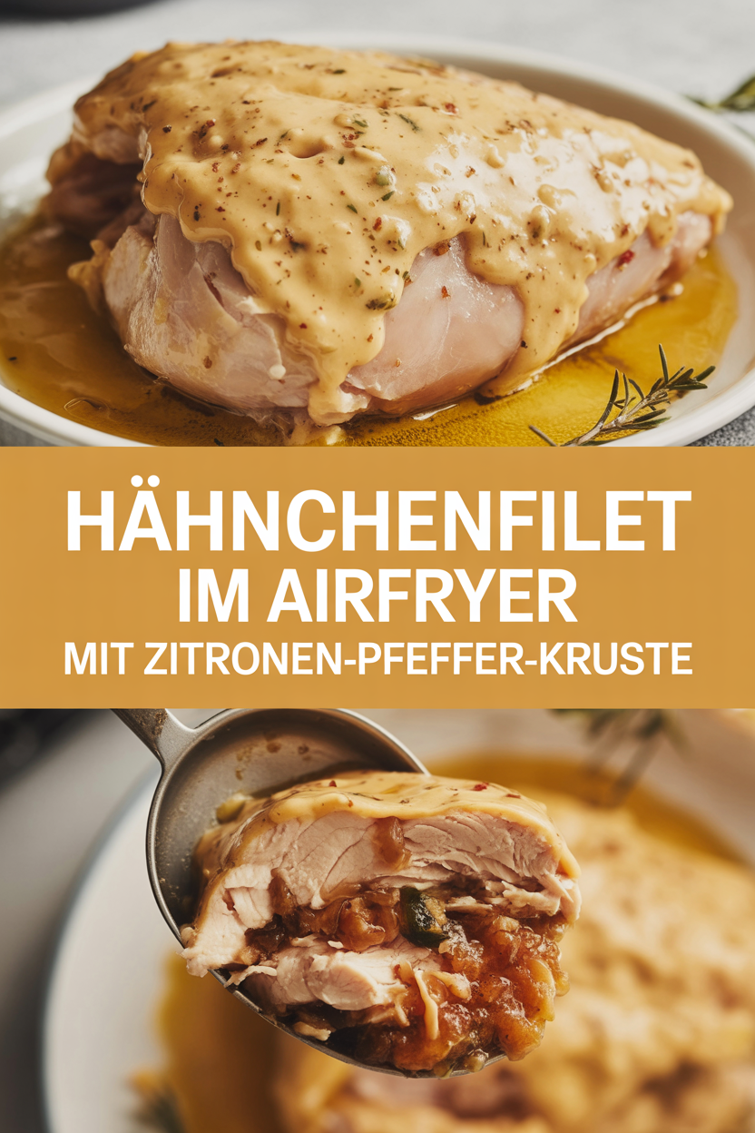 Hähnchenfilet im Airfryer mit Zitronen-Pfeffer-Kruste