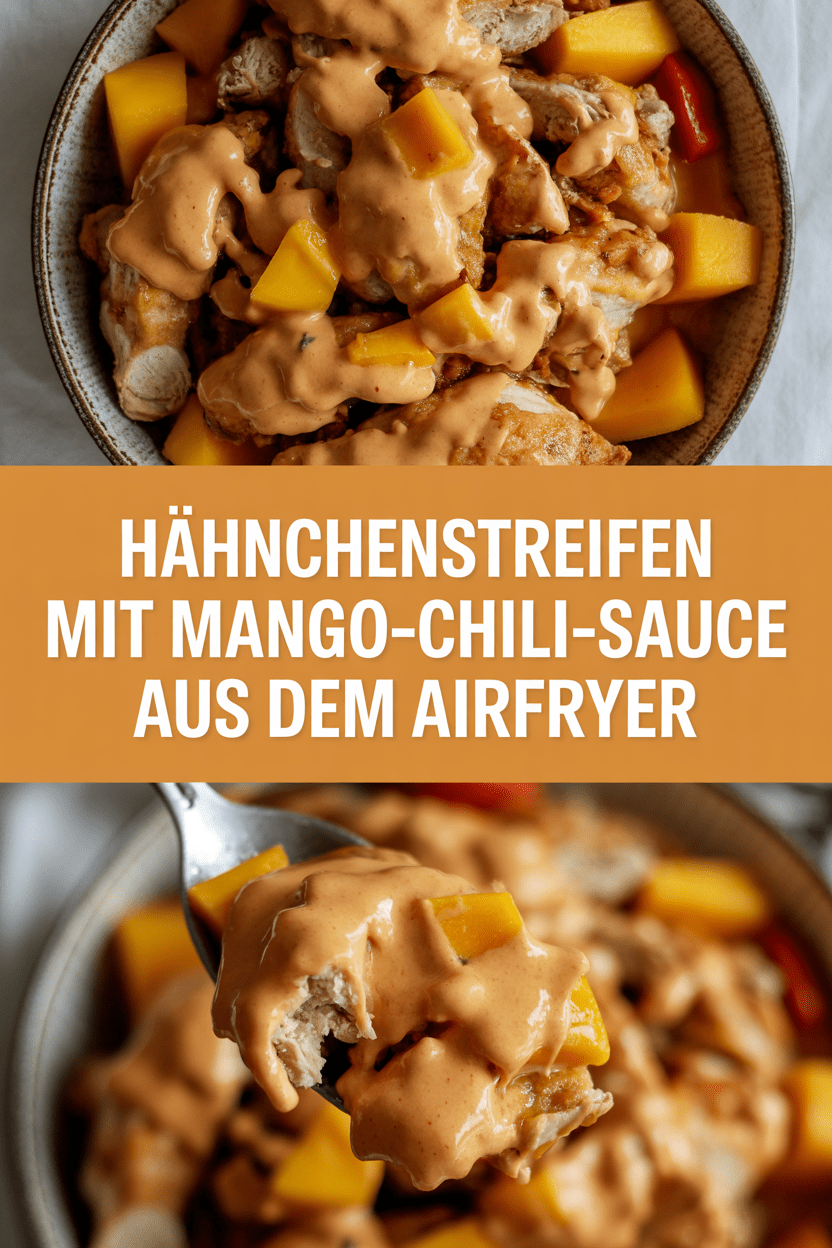 Hähnchenstreifen mit Mango-Chili-Sauce aus dem Airfryer