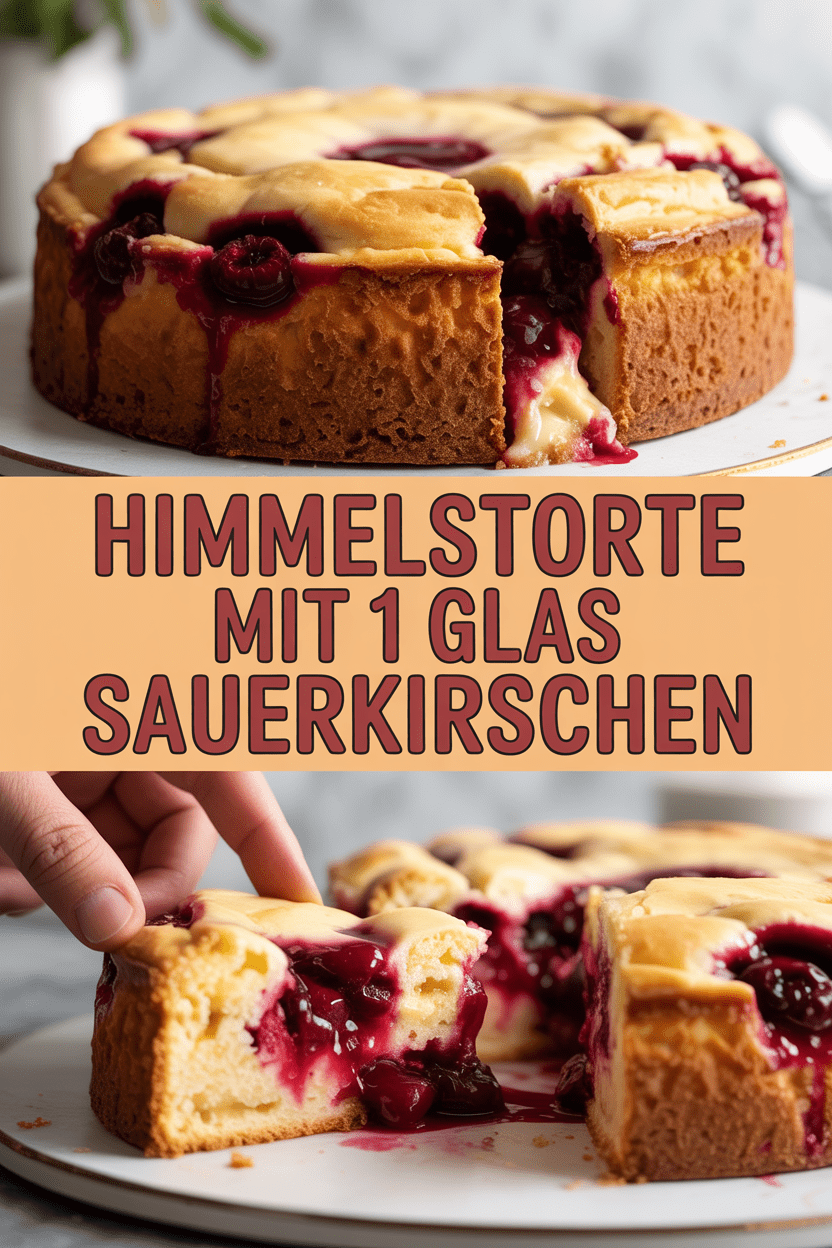 Himmelstorte mit 1 Glas Sauerkirschen
