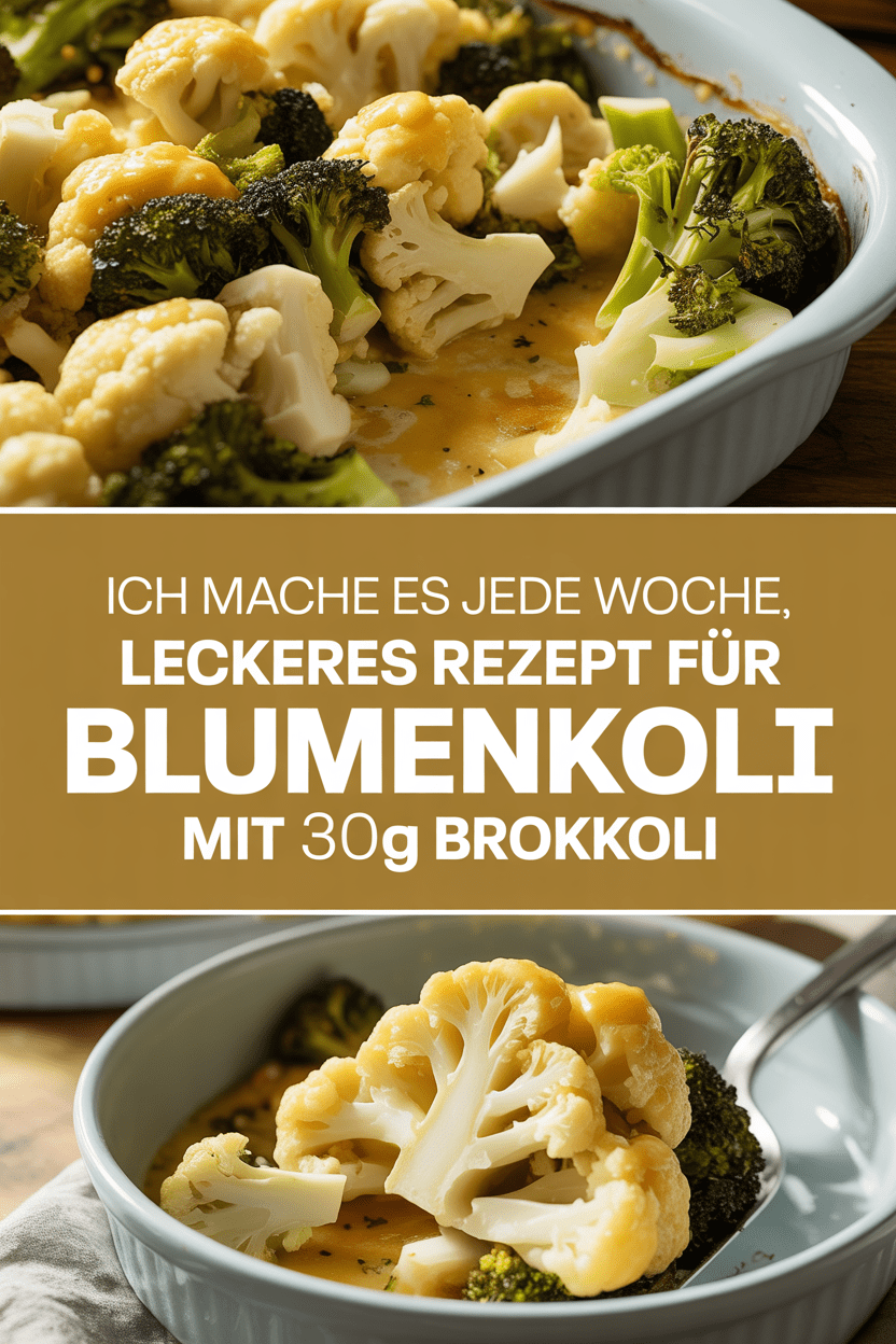 Ich mache es jede WOCHE, Leckeres Rezept für Blumenkohl mit 300g Brokkoli