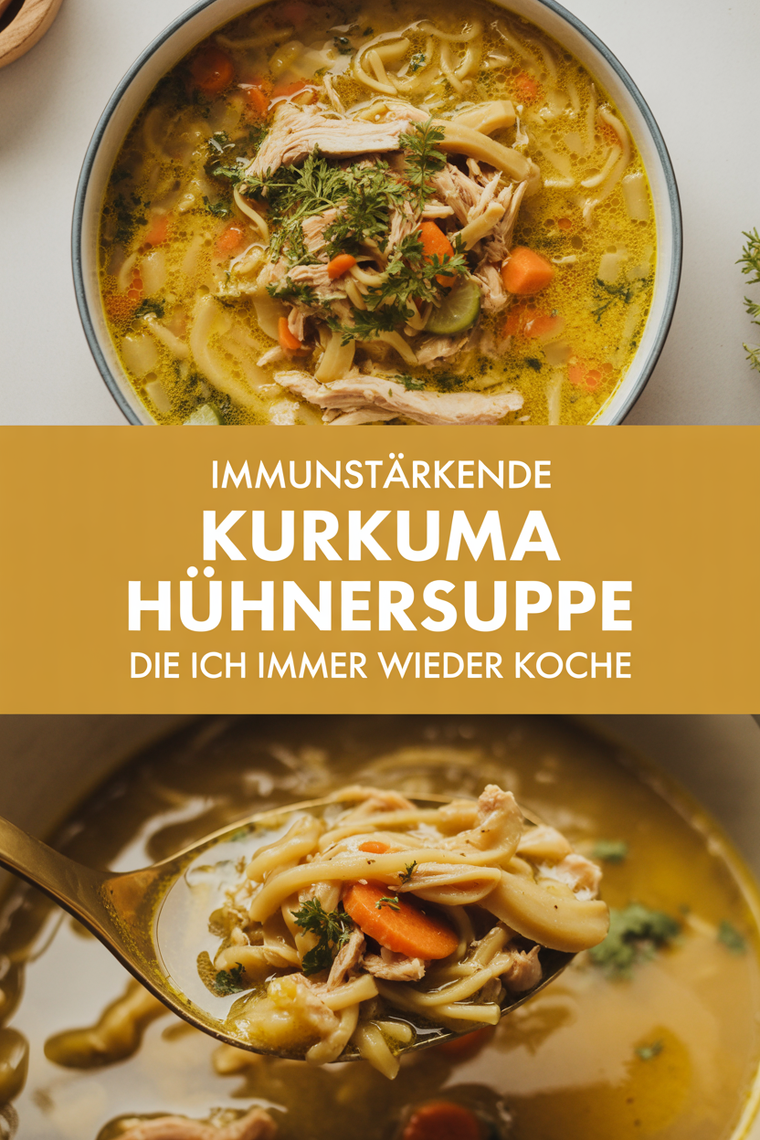 Immunstärkende Kurkuma Hühnersuppe die ich immer wieder koche
