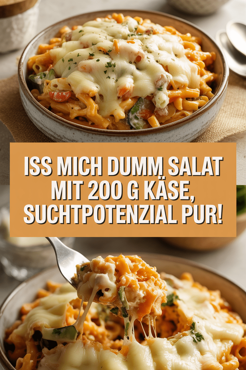 Iss mich Dumm Salat mit 200 g Käse, Suchtpotenzial Pur!