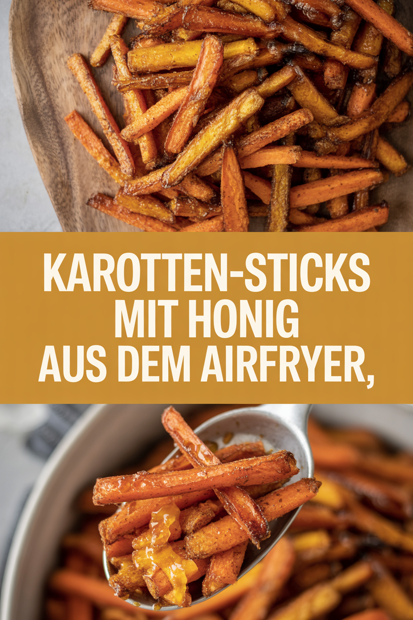 Karotten-Sticks mit Honig aus dem Airfryer