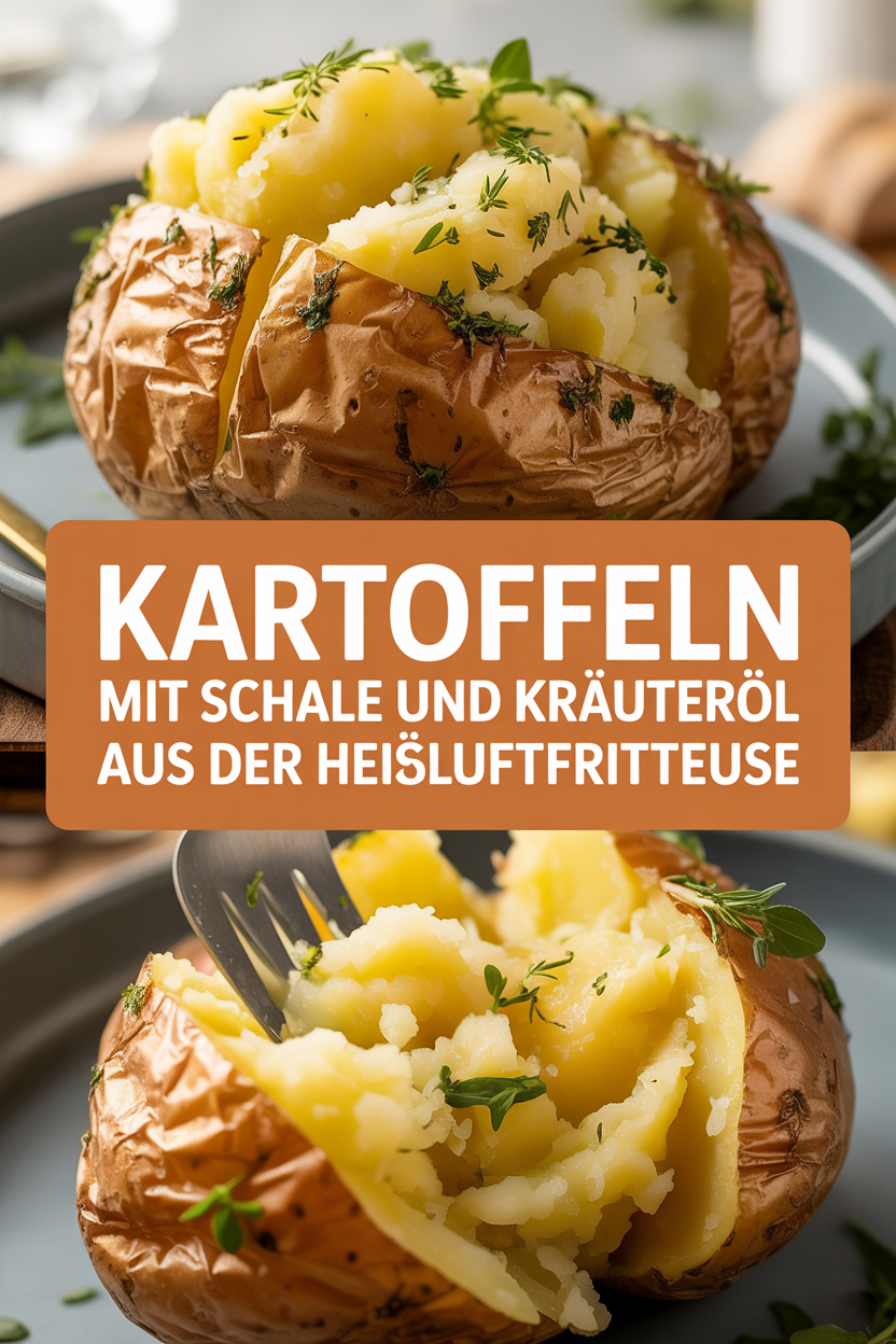 Kartoffeln mit Schale und Kräuteröl aus der Heißluftfritteuse