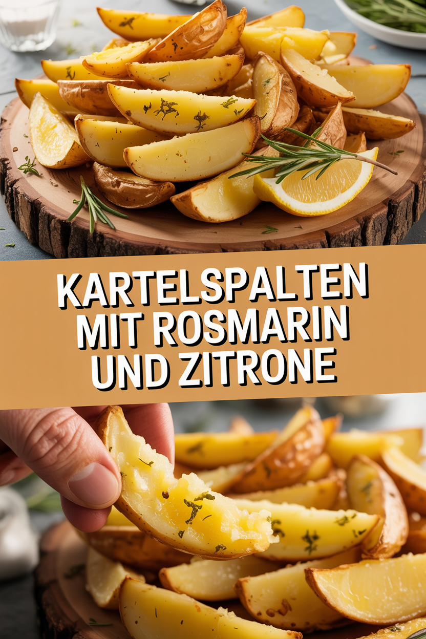 Kartoffelspalten mit Rosmarin und Zitrone