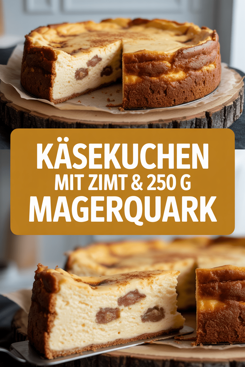 Käsekuchen mit Zimt & 250 g Magerquark