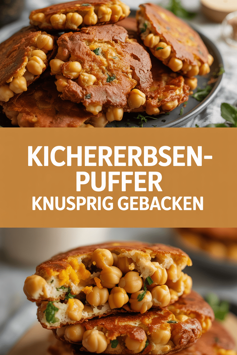 Kichererbsen-Puffer knusprig gebacken