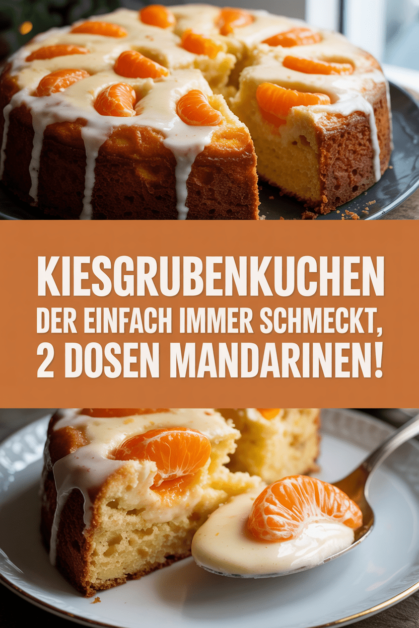 Kiesgrubenkuchen der einfach immer schmeckt, 2 Dosen Mandarinen!
