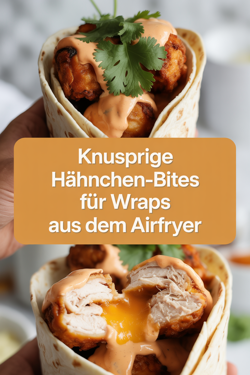 Knusprige Hähnchen-Bites für Wraps aus dem Airfryer