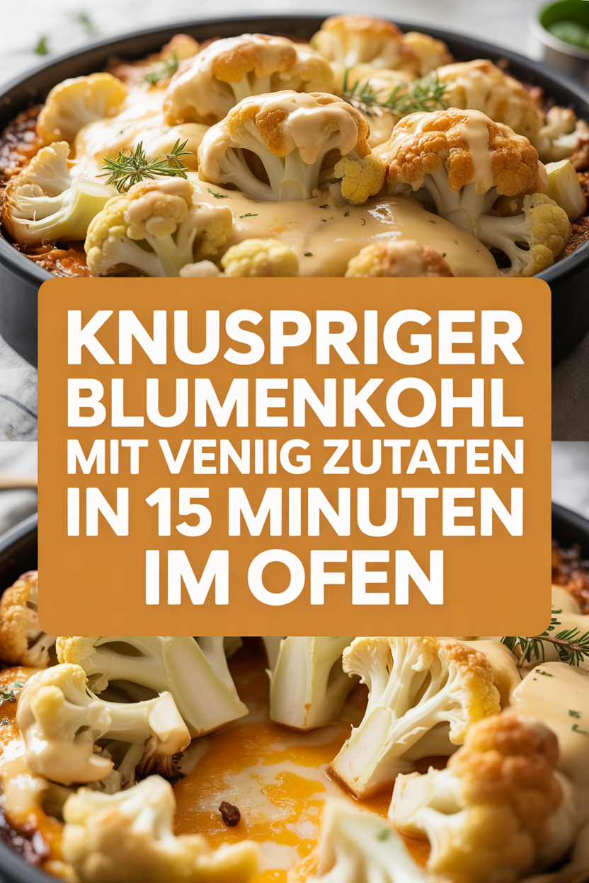 Knuspriger Blumenkohl mit wenig Zutaten in 15 Minuten im Ofen