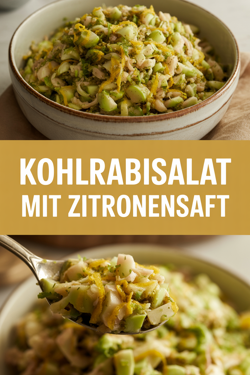 Kohlrabisalat mit Zitronensaft