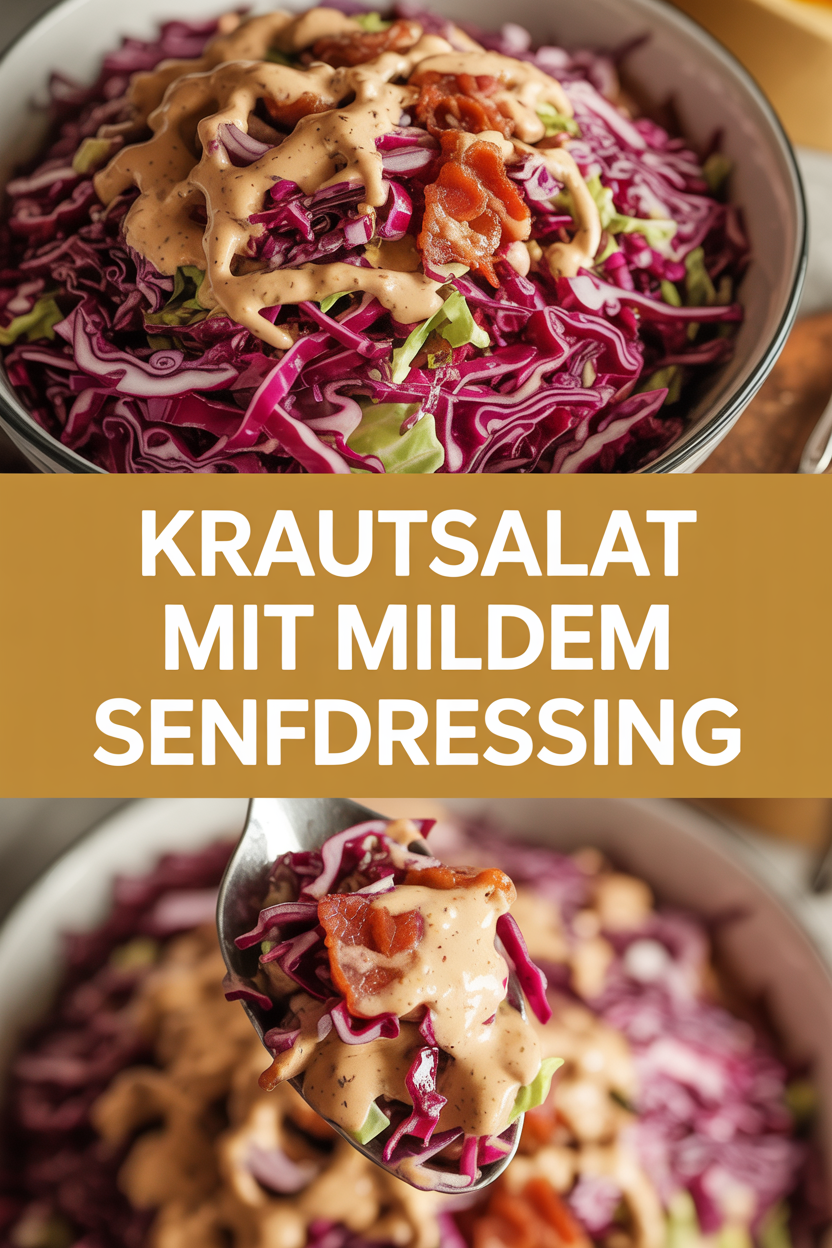 Krautsalat mit mildem Senfdressing