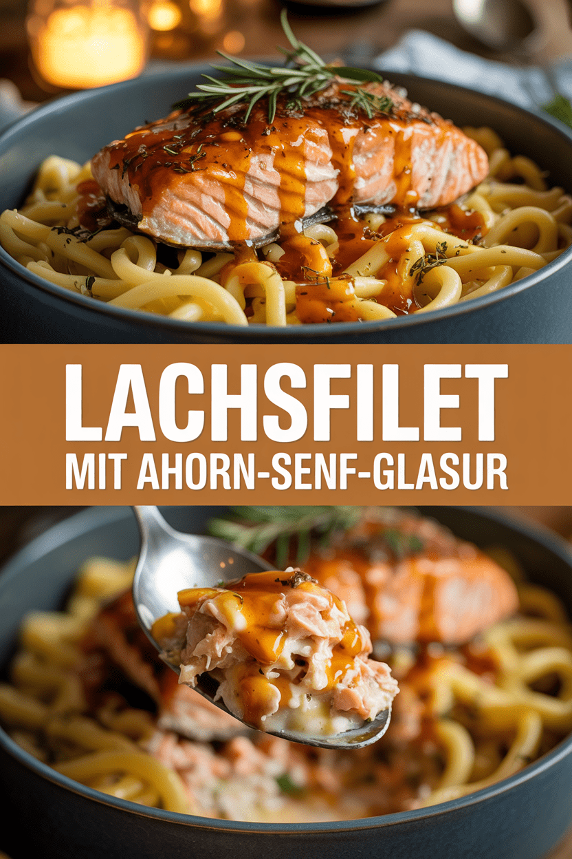 Lachsfilet mit Ahorn-Senf-Glasur