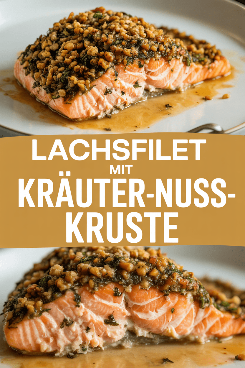 Lachsfilet mit Kräuter-Nuss-Kruste