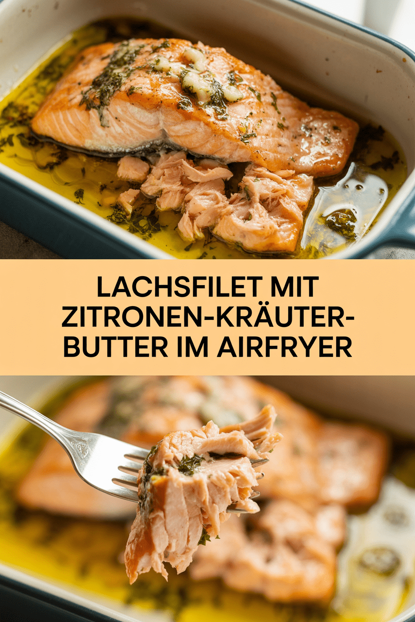 Lachsfilet mit Zitronen-Kräuter-Butter im Airfryer