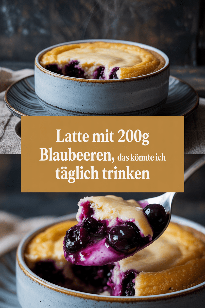 Latte mit 200g Blaubeeren, das konnte ich täglich trinken