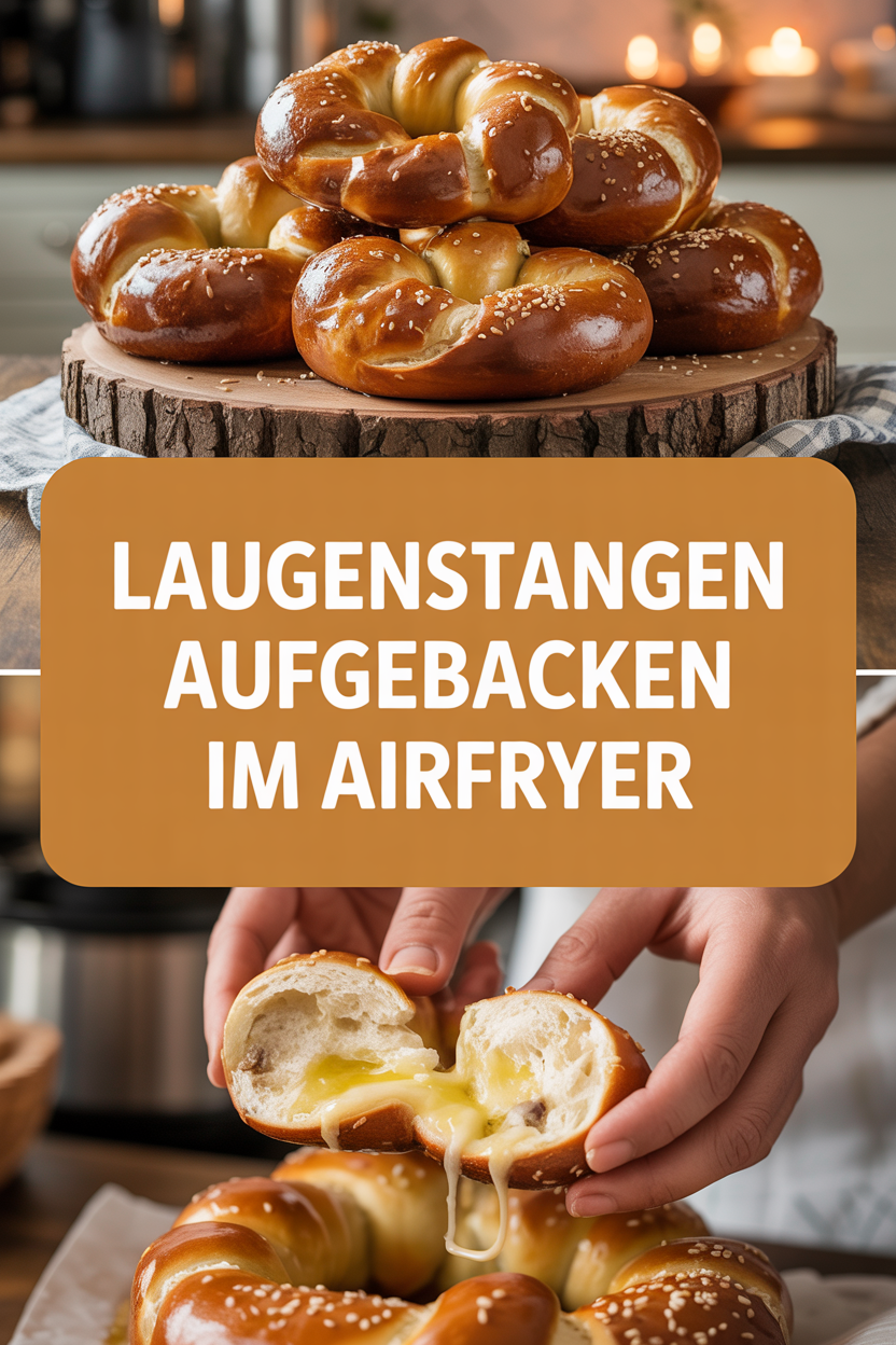 Laugenstangen aufgebacken im Airfryer