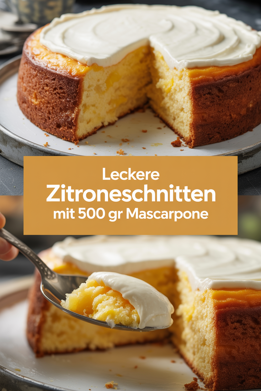 Leckere Zitroneschnitten mit 500 gr Mascarpone