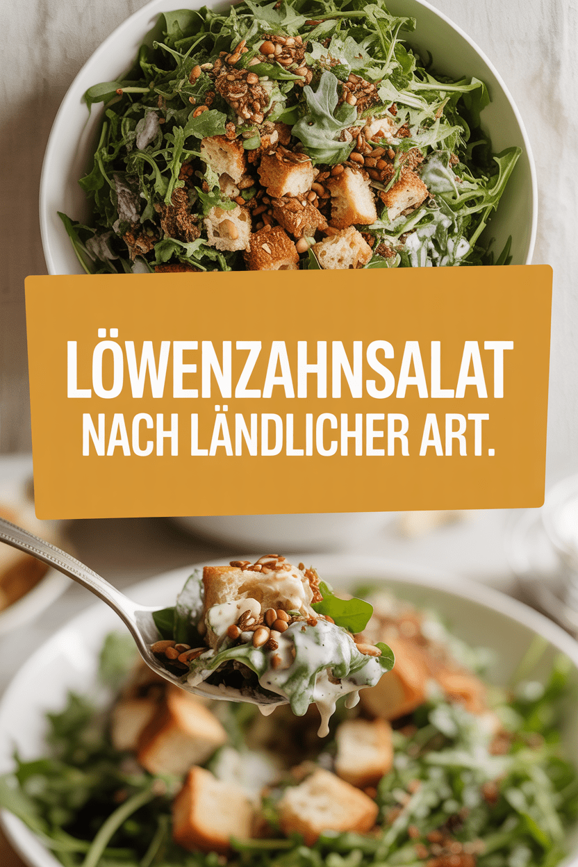 Löwenzahnsalat nach ländlicher Art