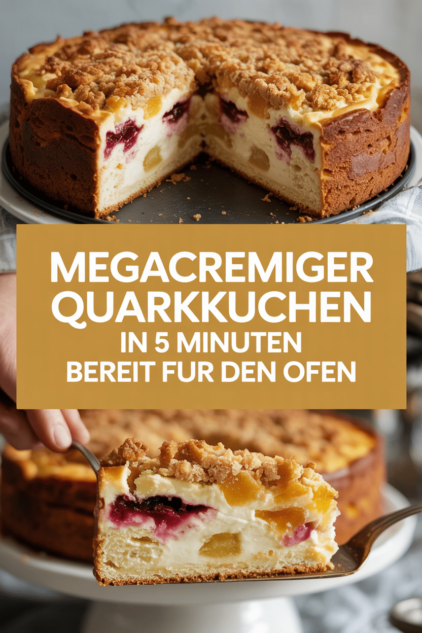 Megacremiger Quarkkuchen in 5 Minuten bereit fur den Ofen